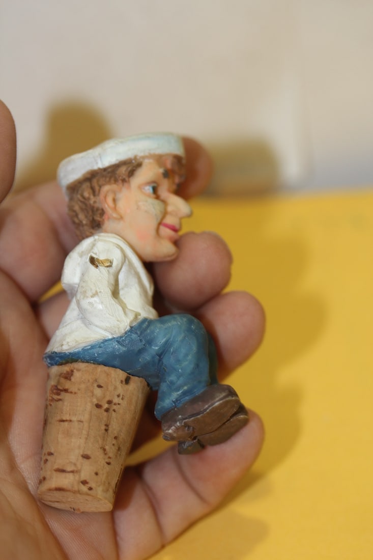 A Wooden Sailor Cork Stopper - 5