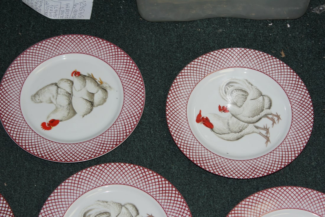 Lot of 8 Poultry Dinner Plates - 2
