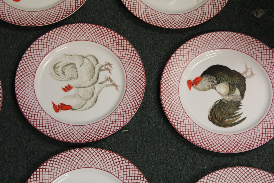 Lot of 8 Poultry Dinner Plates - 3