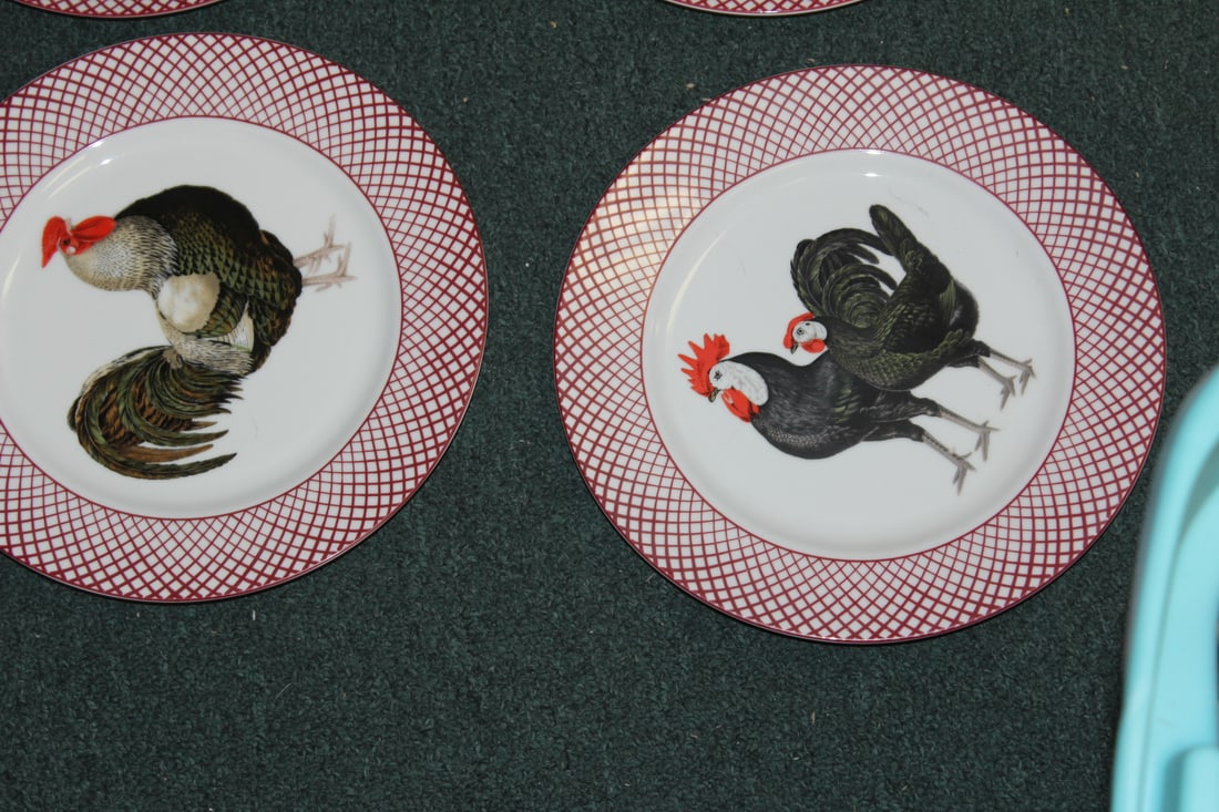 Lot of 8 Poultry Dinner Plates - 4