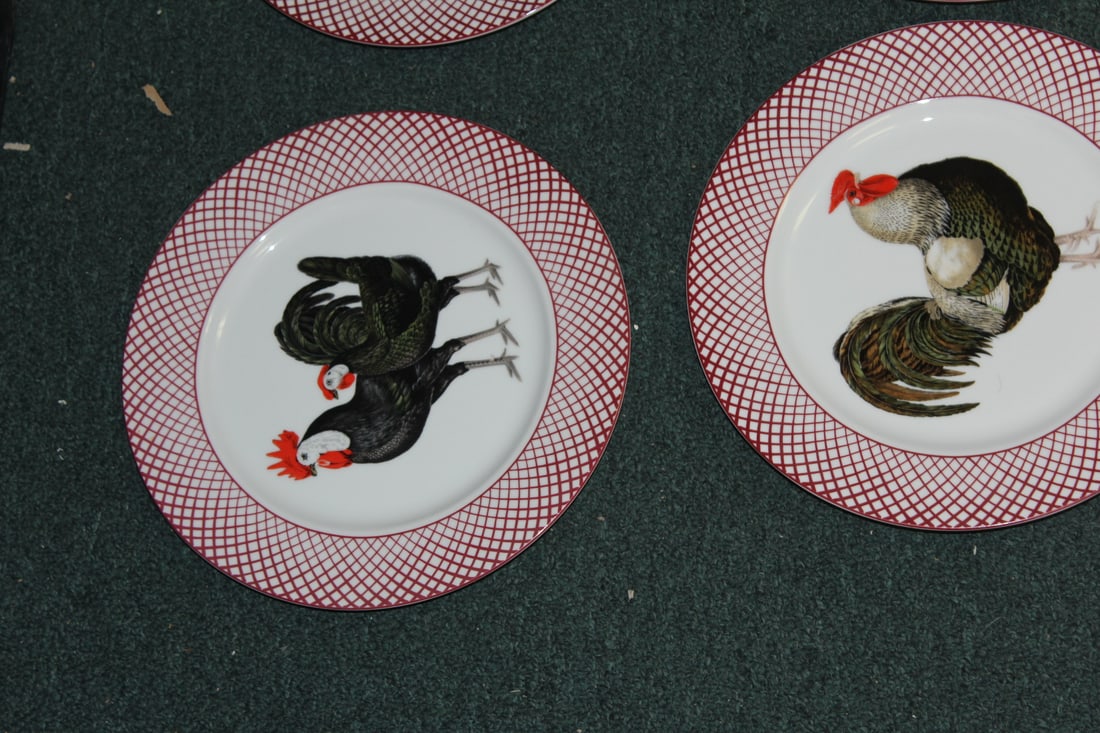 Lot of 8 Poultry Dinner Plates - 5