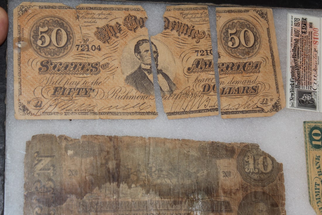 Lot of 3 Old Currencies and a Ticket - 3