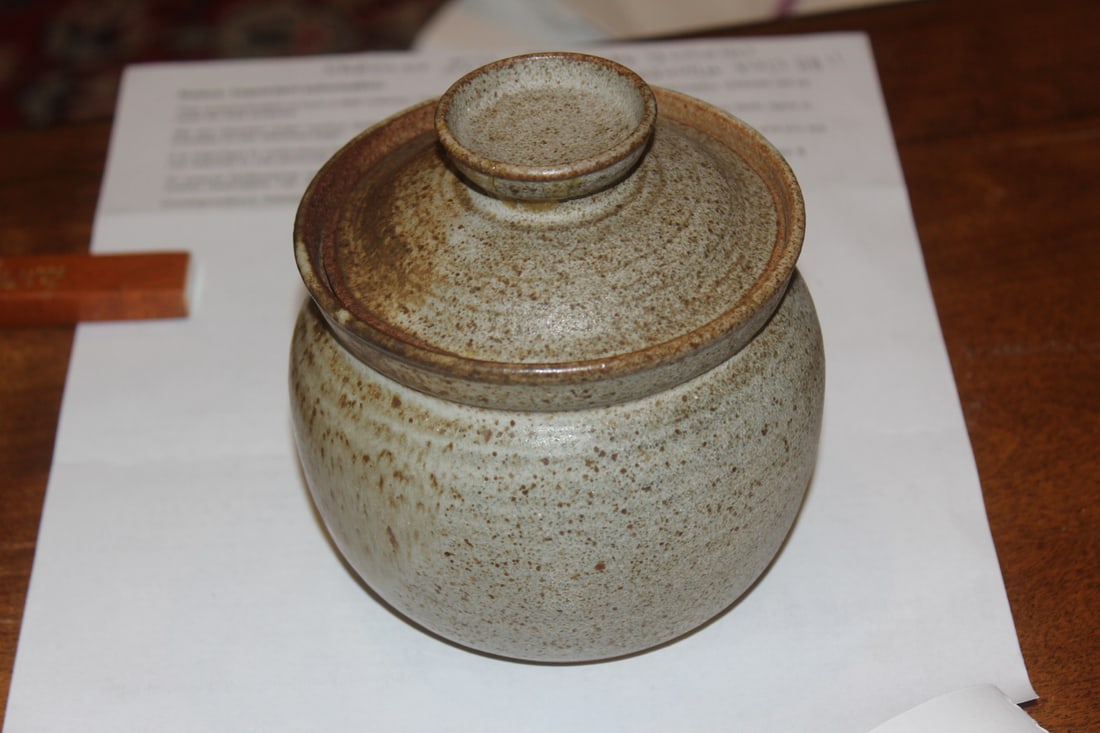 Art Pottery Jar with Lid - 2