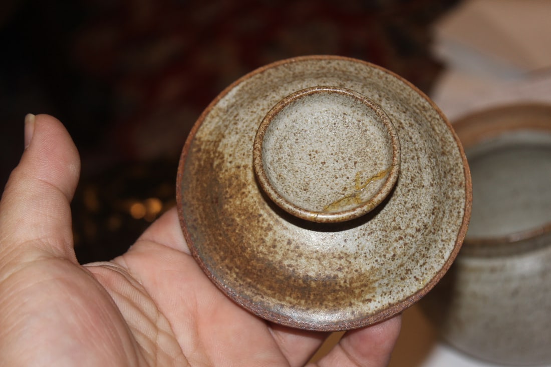 Art Pottery Jar with Lid - 4