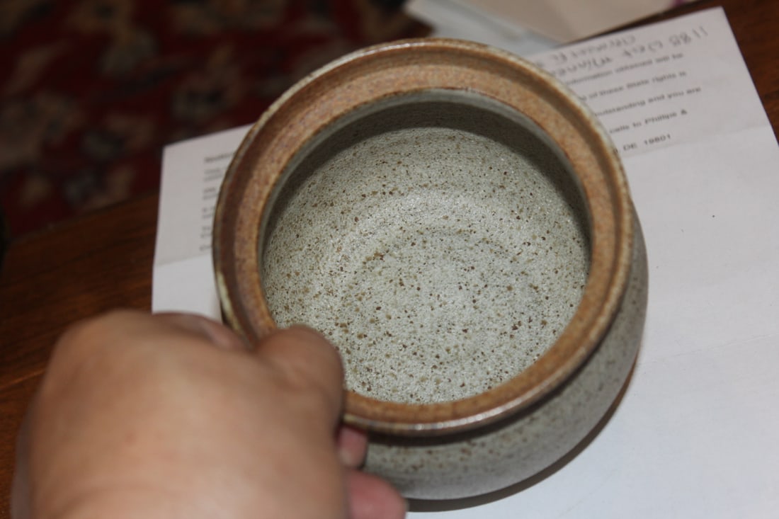 Art Pottery Jar with Lid - 5