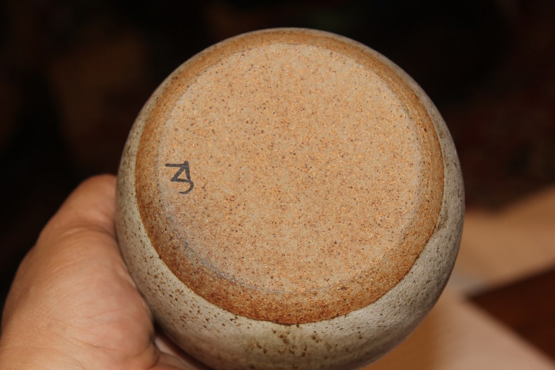 Art Pottery Jar with Lid - 6