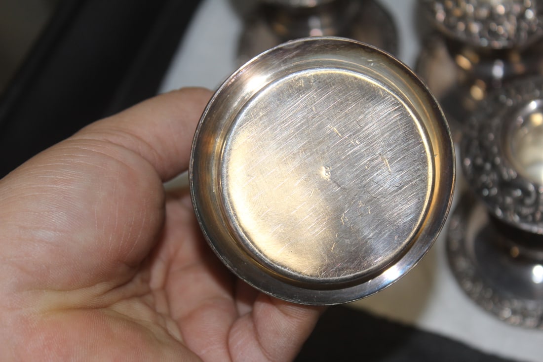 Set of 4 Silverplate Candle Holders - 4