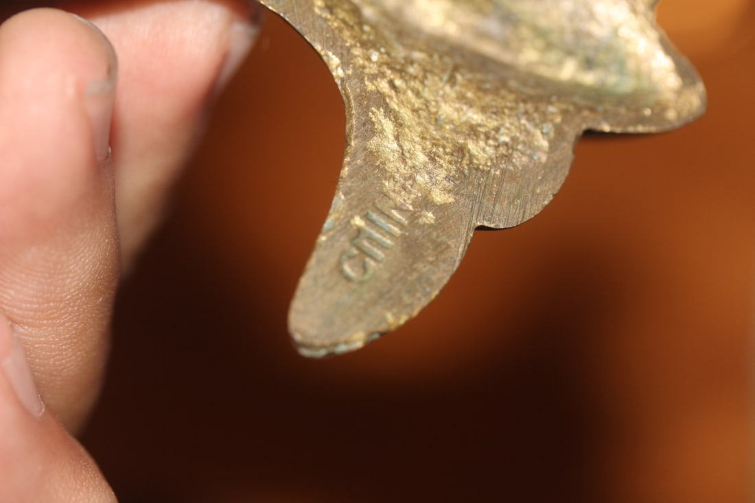 Antique Chinese Brass Candle Holder - 6