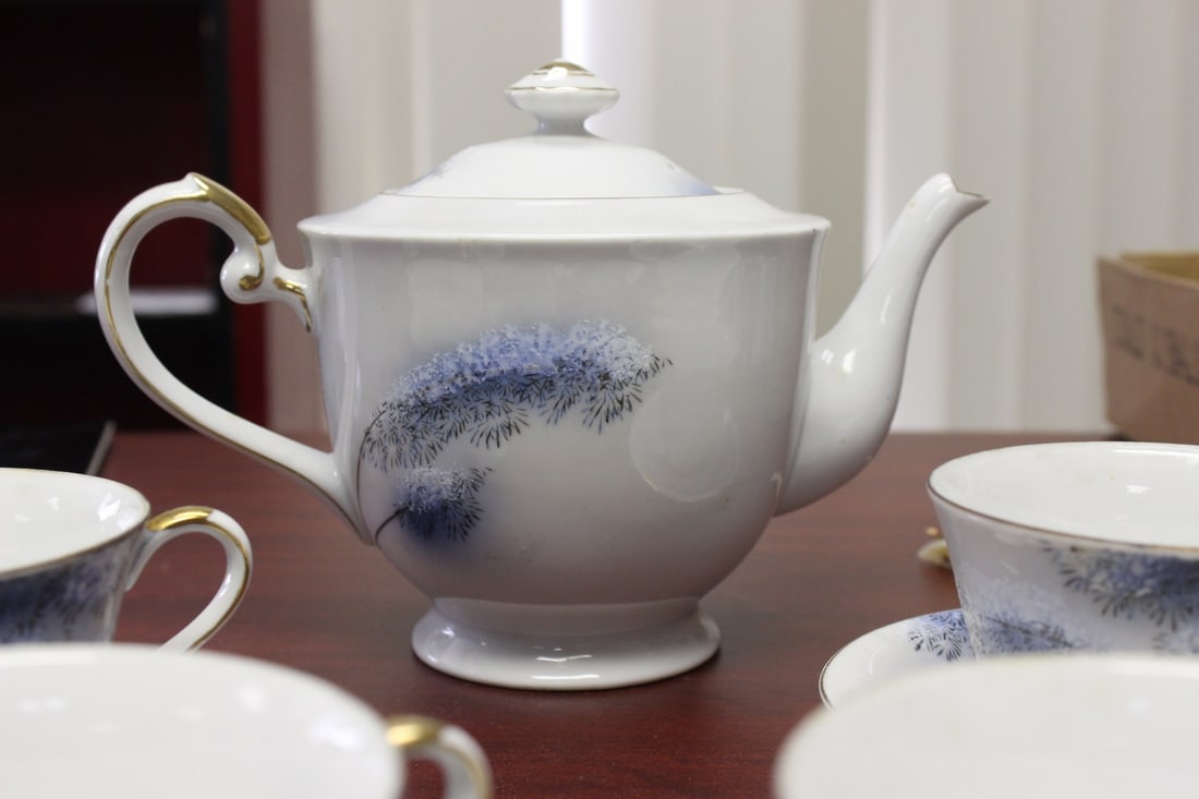 A Kutani (Japanese) Teapot, Cup and Saucer - 2