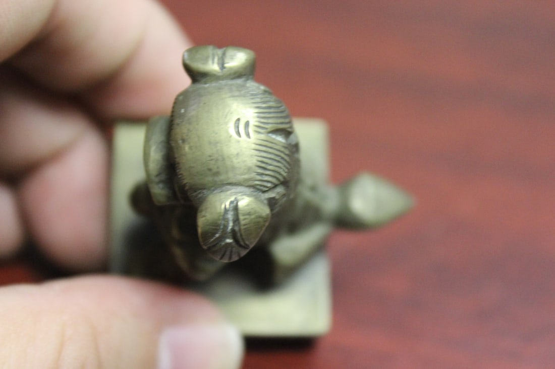 A Chinese Bronze or Brass Seal - 6
