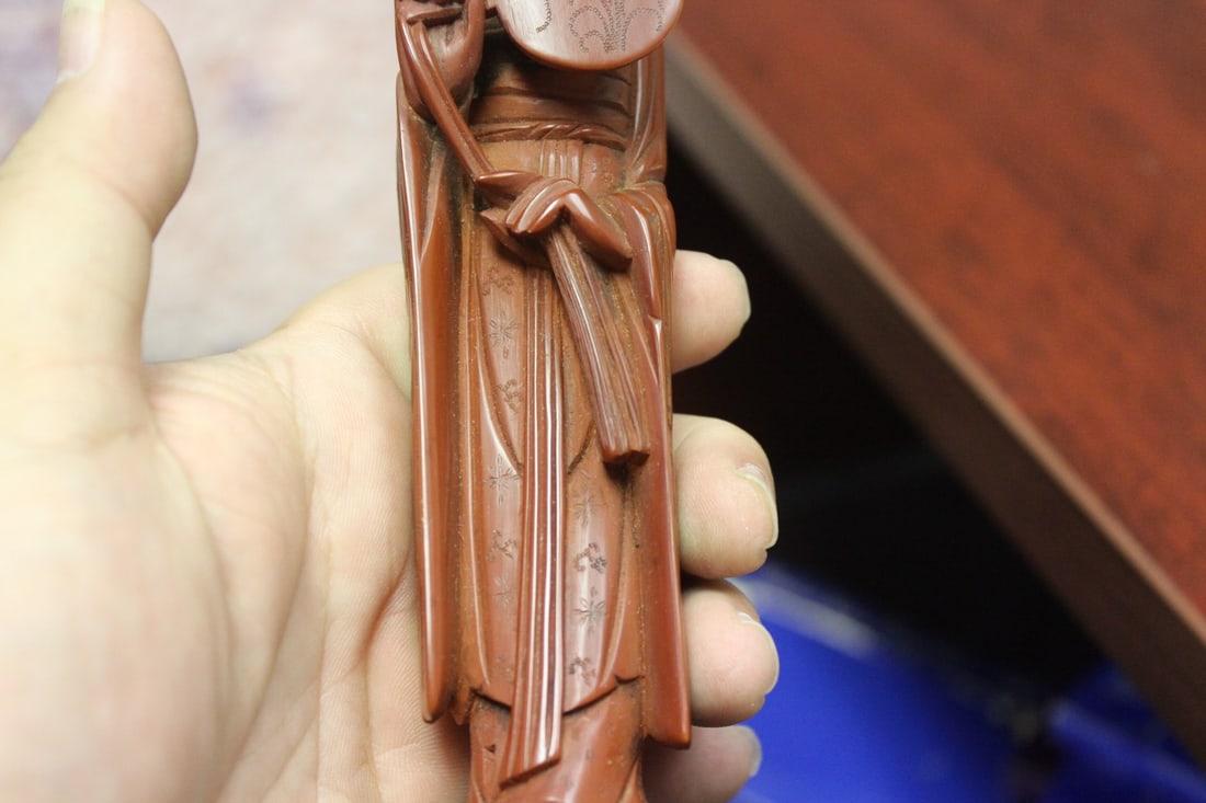 An Antique/Vintage Chinese Carved Lady - 5