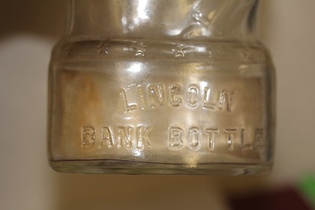Glass Lincoln Orange Syrup Bank - 4