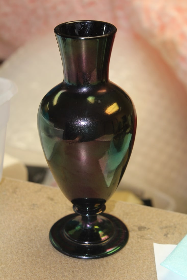 Iridescent Art Glass Vase - 3