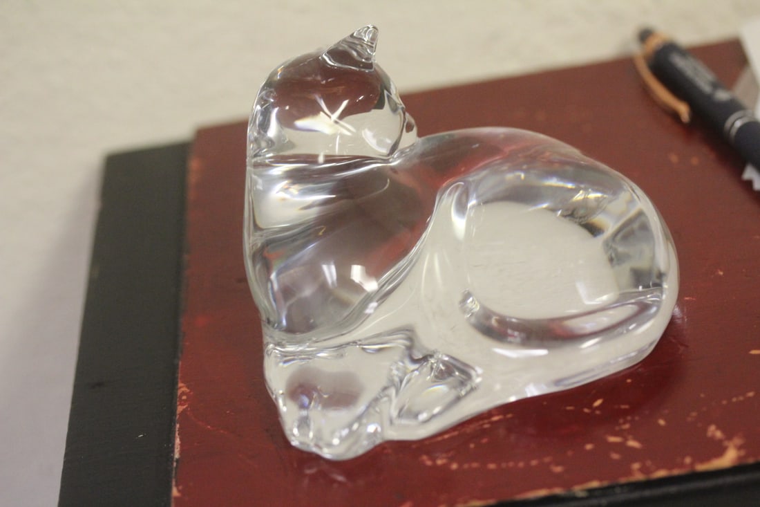 A Signed Baccarat Cat - 2