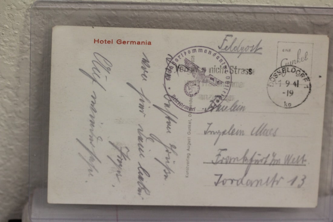 Black and White WWII German Postcard - 2