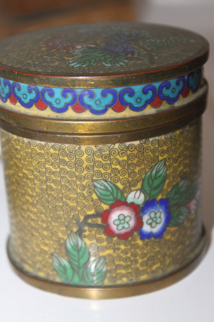 Lot of Three Antique Chinese Cloisonne - 3