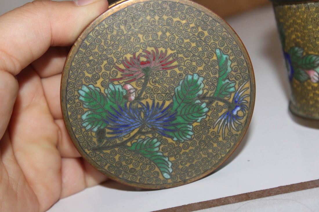 Lot of Three Antique Chinese Cloisonne - 9