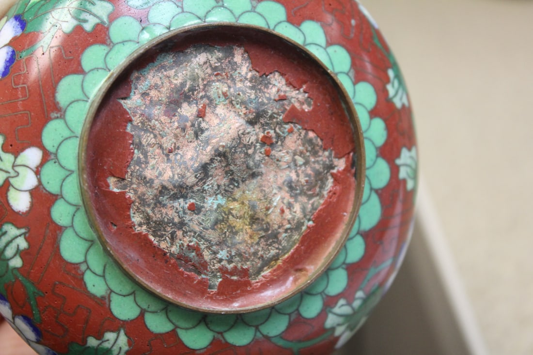 Antique Chinese Cloisonne Ashtray - 5