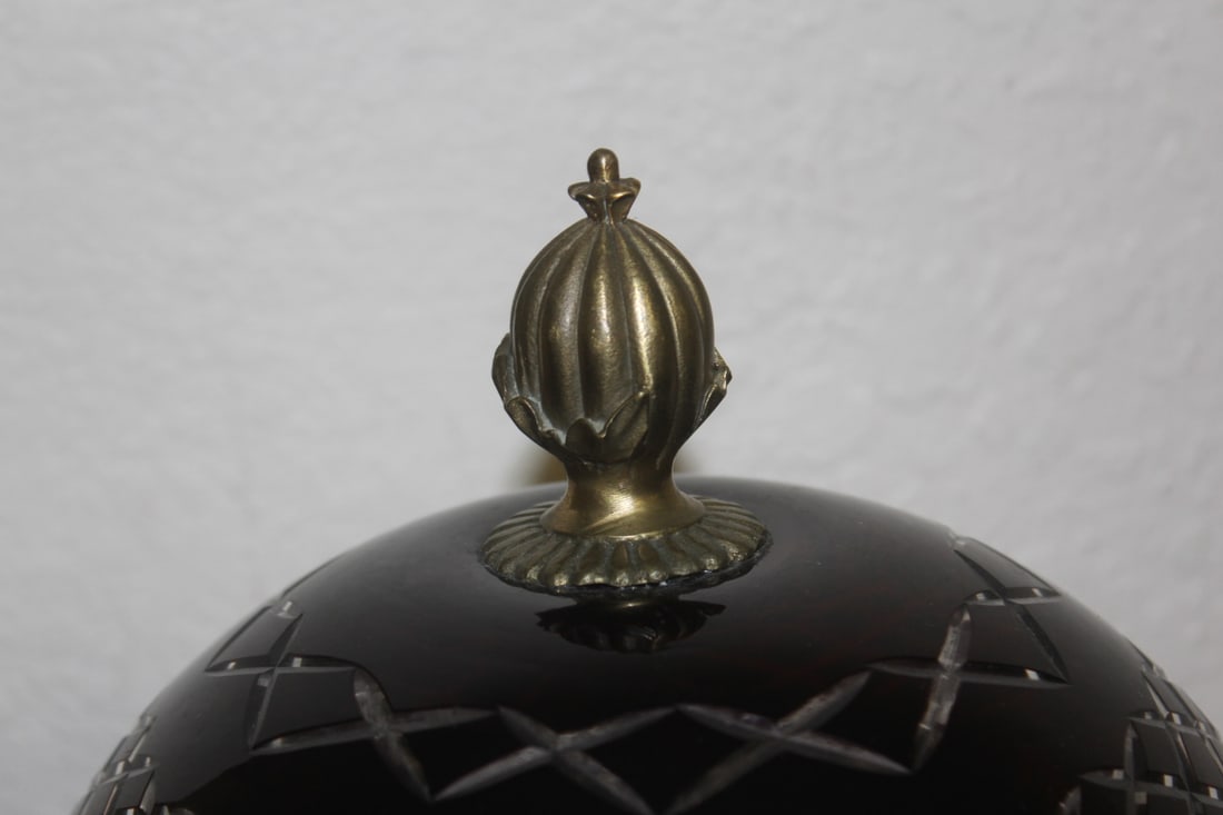 Ormolu Ruby Red Bowl Center Piece - 5