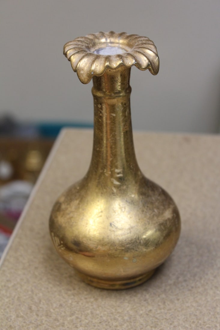 Gold Plated Porcelain Vase - 2