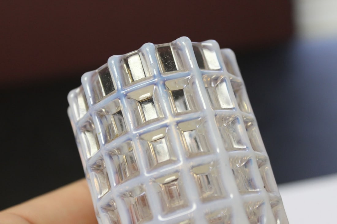 An Art Glass Cylinder Small Container - 5