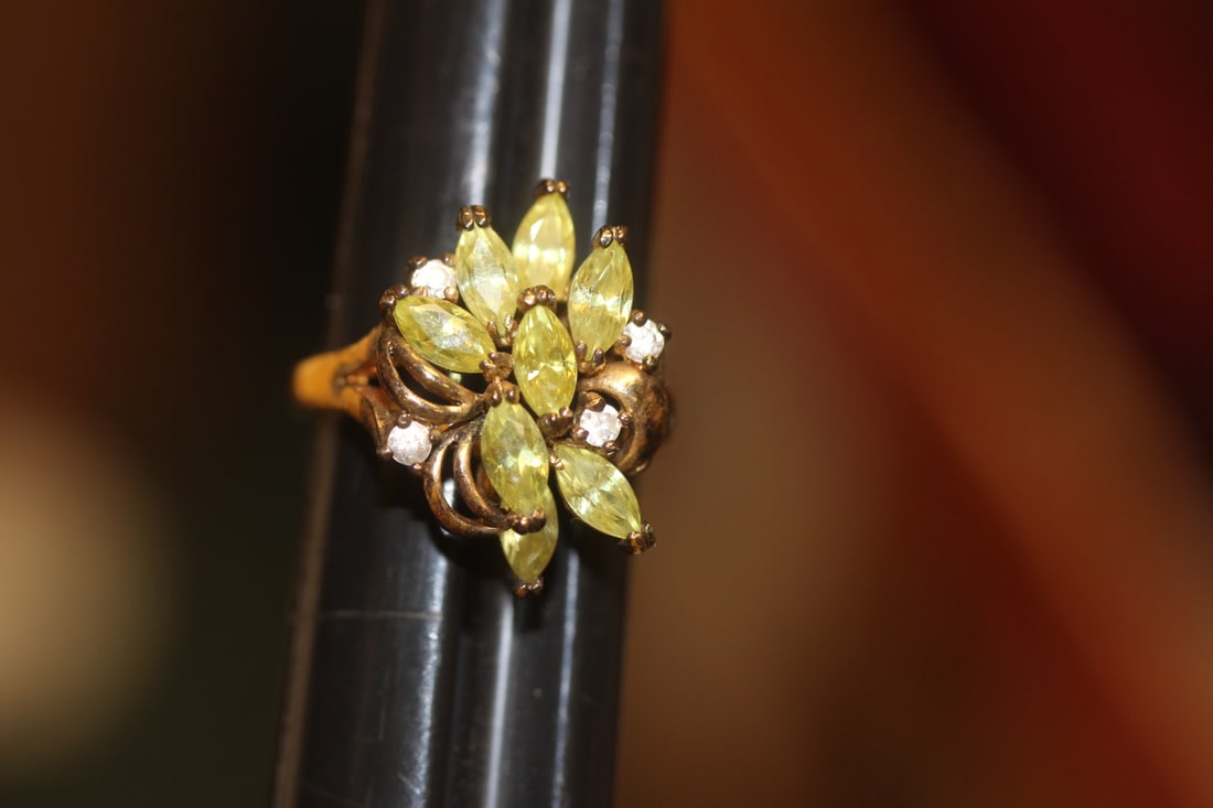 Gold Filled on Sterling and Gemstone Ring: as shown