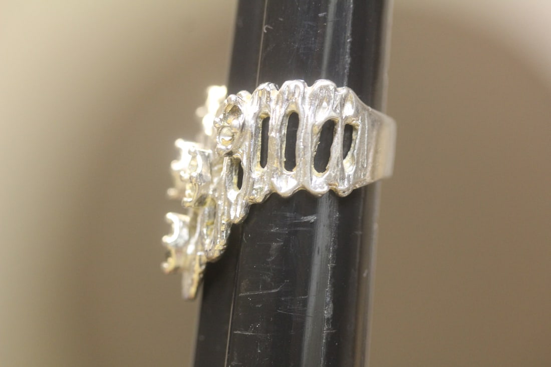 Sterling and Gemstone Ring - 5