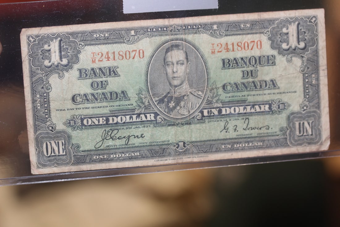 1937 Canada $1.00 Note: as shown