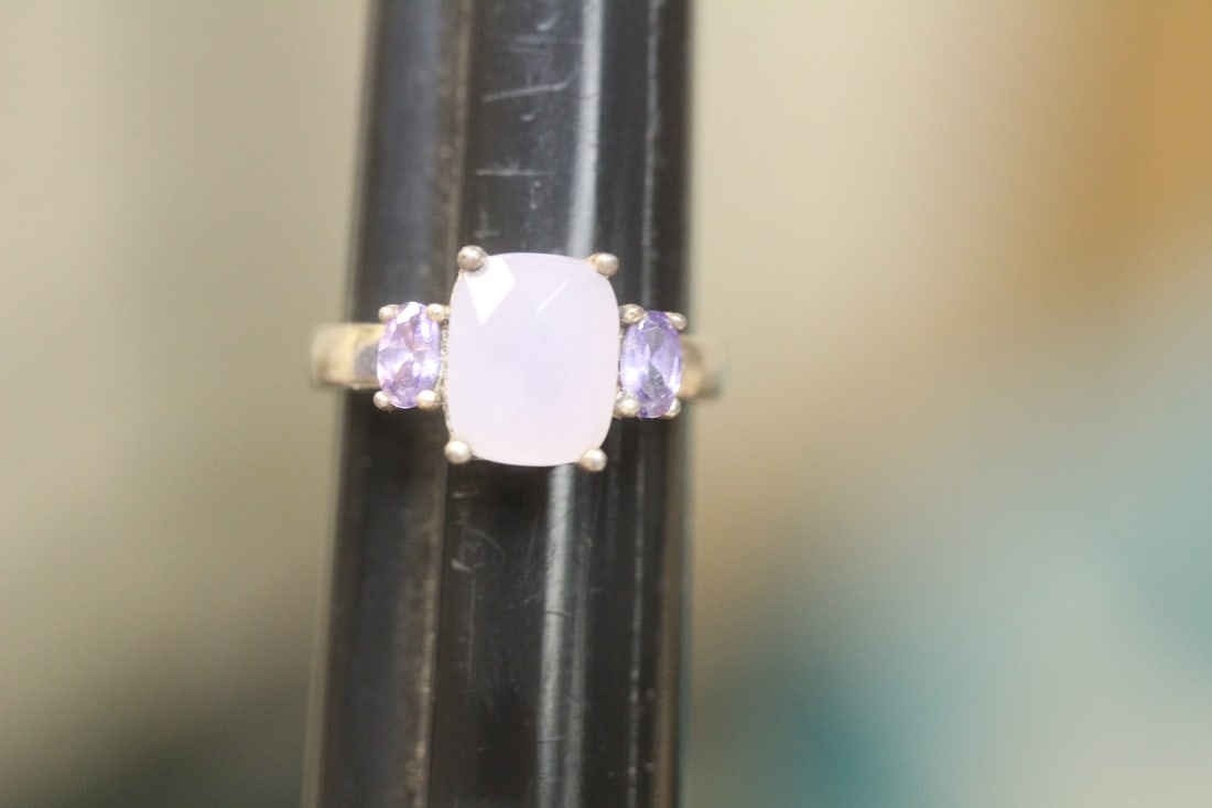 Marked Sterling and Stone Ring: as shown