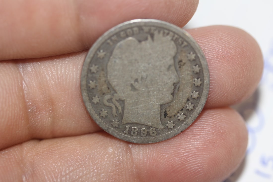 1896 Barber Silver Quarter: as shown