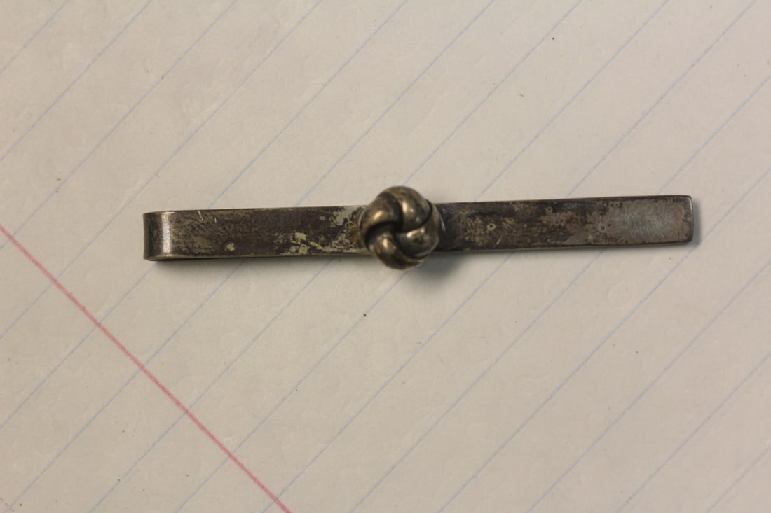 Marked H.F. 830 Silver Tie Clip: as shown
