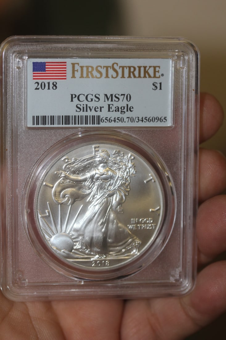 PCGS Graded 2018 Silver Eagle Coin (1 of 6)
