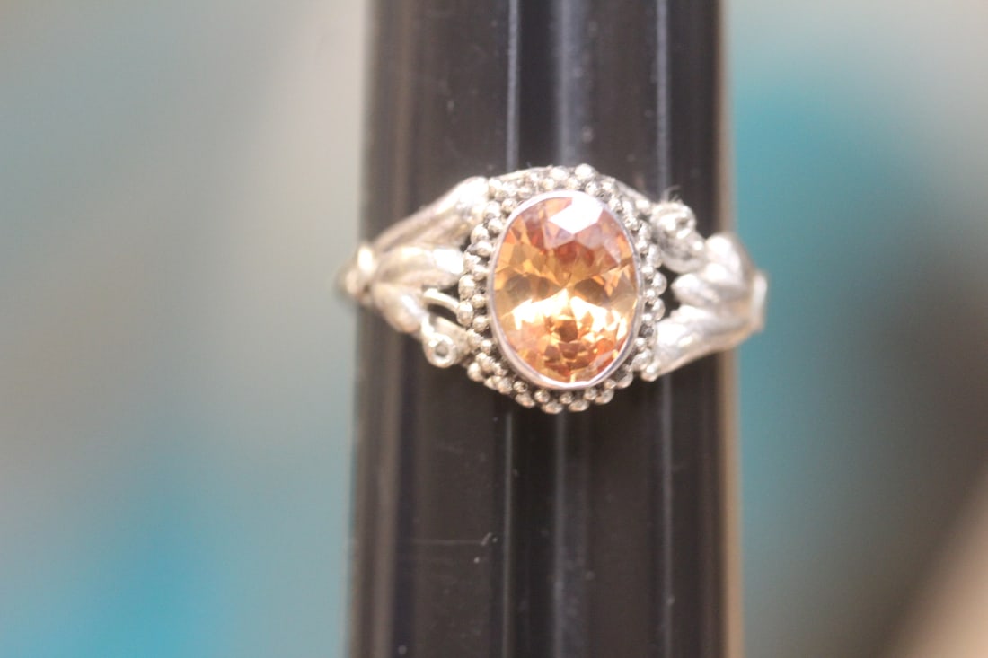 Sterling and Stone Ring: as shown