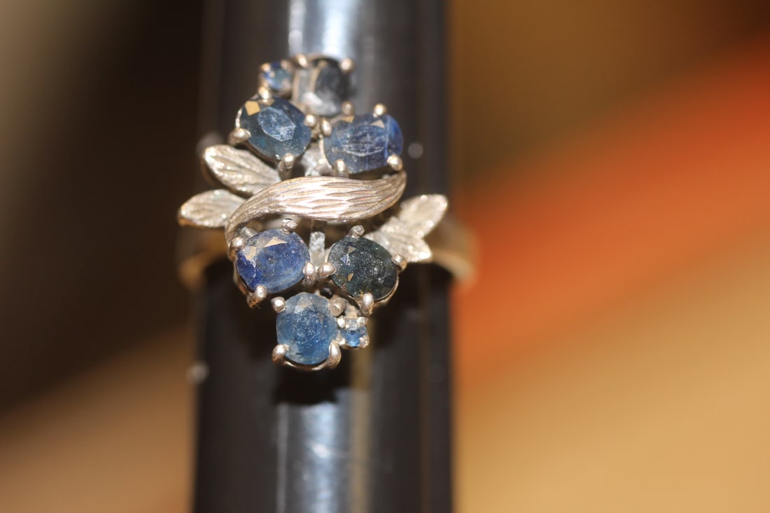 Sterling and Gemstone Ring: as shown