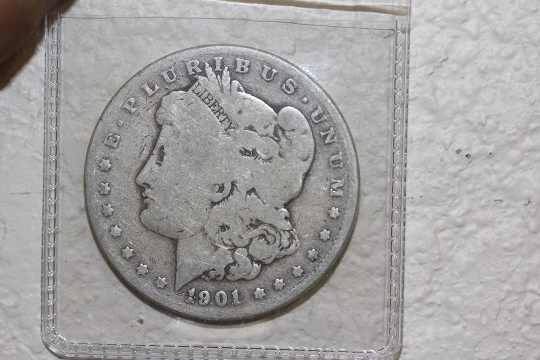 1901-S Morgan Silver Dollar: 90% silver - semi key date