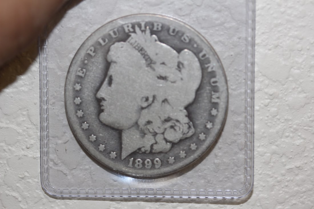 1899 Morgan Silver Dollar: 90% silver - semi key date