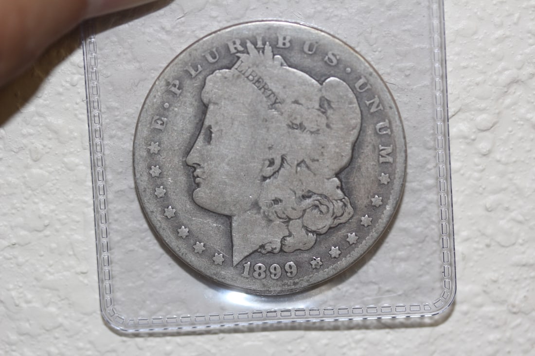 1899 Morgan Silver Dollar: 90% silver - semi key date