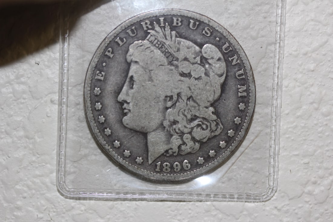 1896-O Morgan Silver Dollar: 90% silver - semi key date