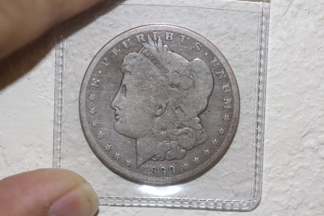 1899-O Morgan Silver Dollar: 90% silver - semi key date