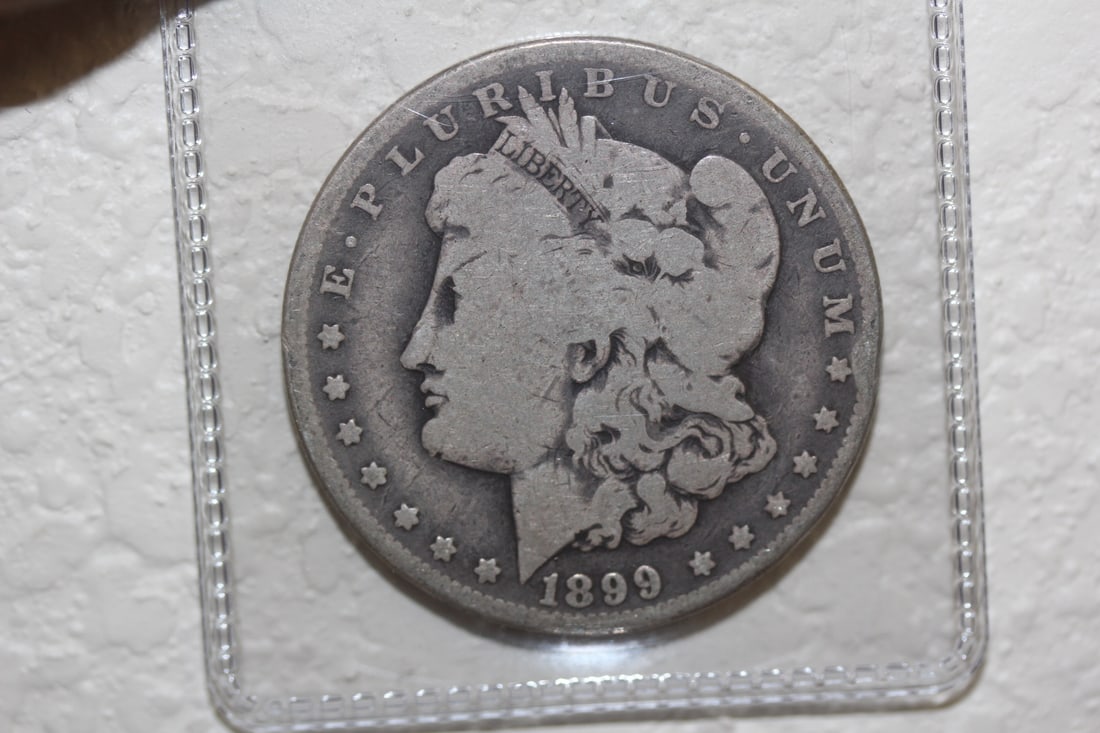 1899-O Morgan Silver Dollar: 90% silver - semi key date