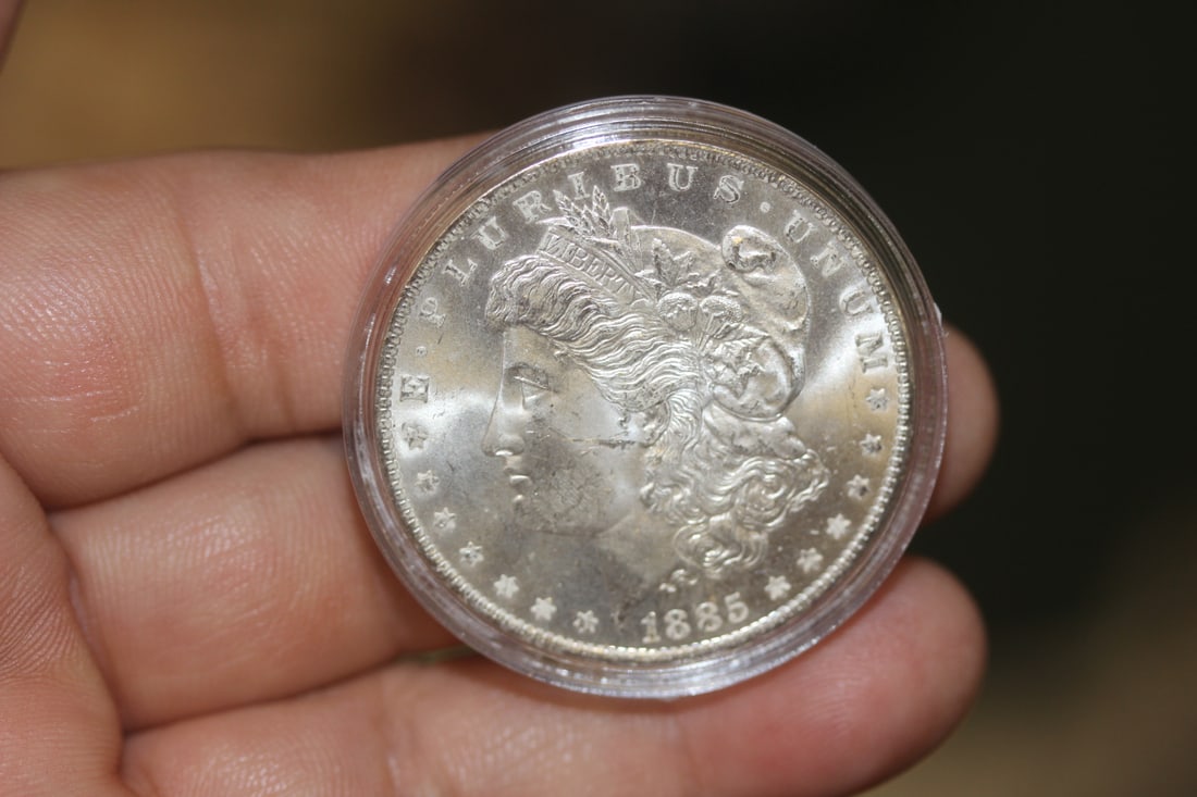 1885-O Morgan Silver Dollar: beautiful condition