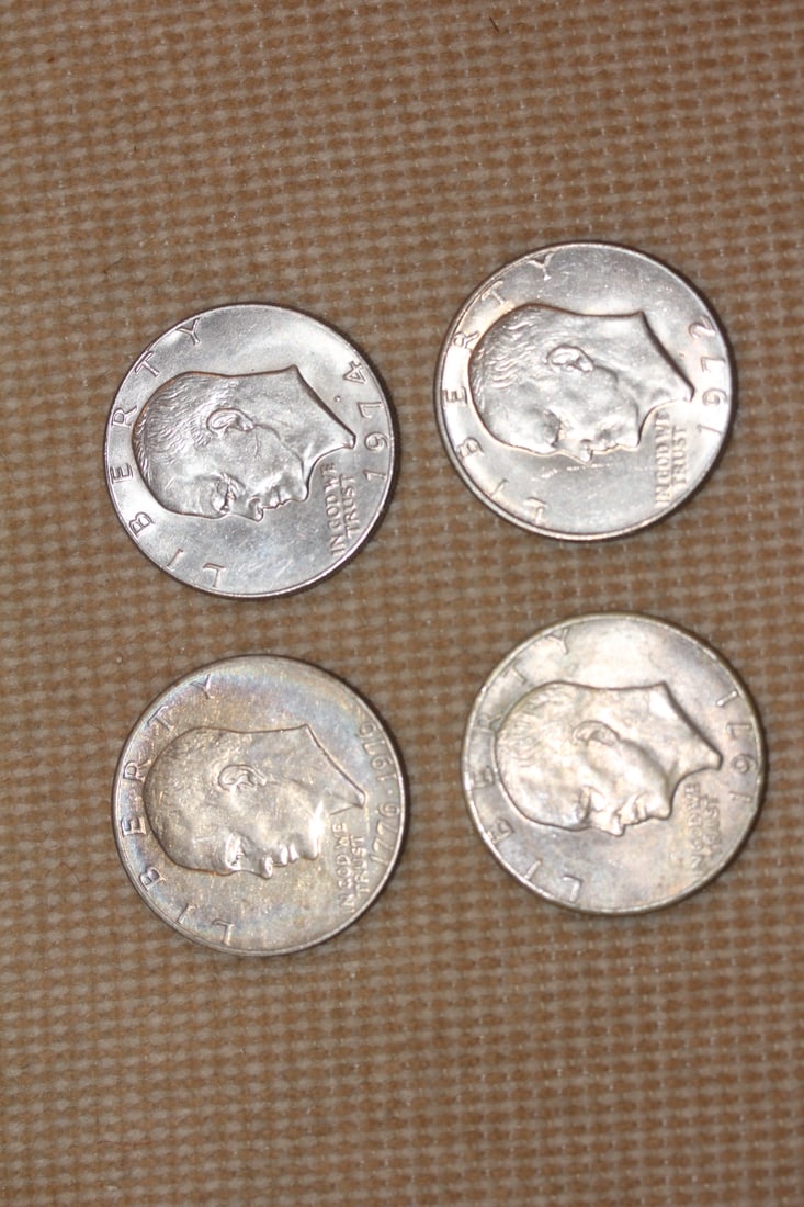 Lot of 4 Different Dates IKE Dollars: all clad