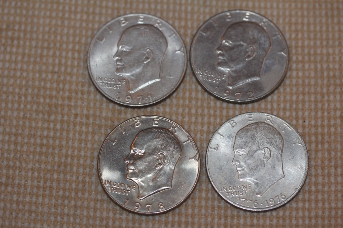 Lot of 4 Different Dates IKE Dollars: all clad
