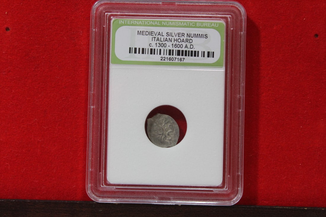 A Slabbed Medieval Silver Nummis: Italian Hoard - c.1300-1600 A.D.
