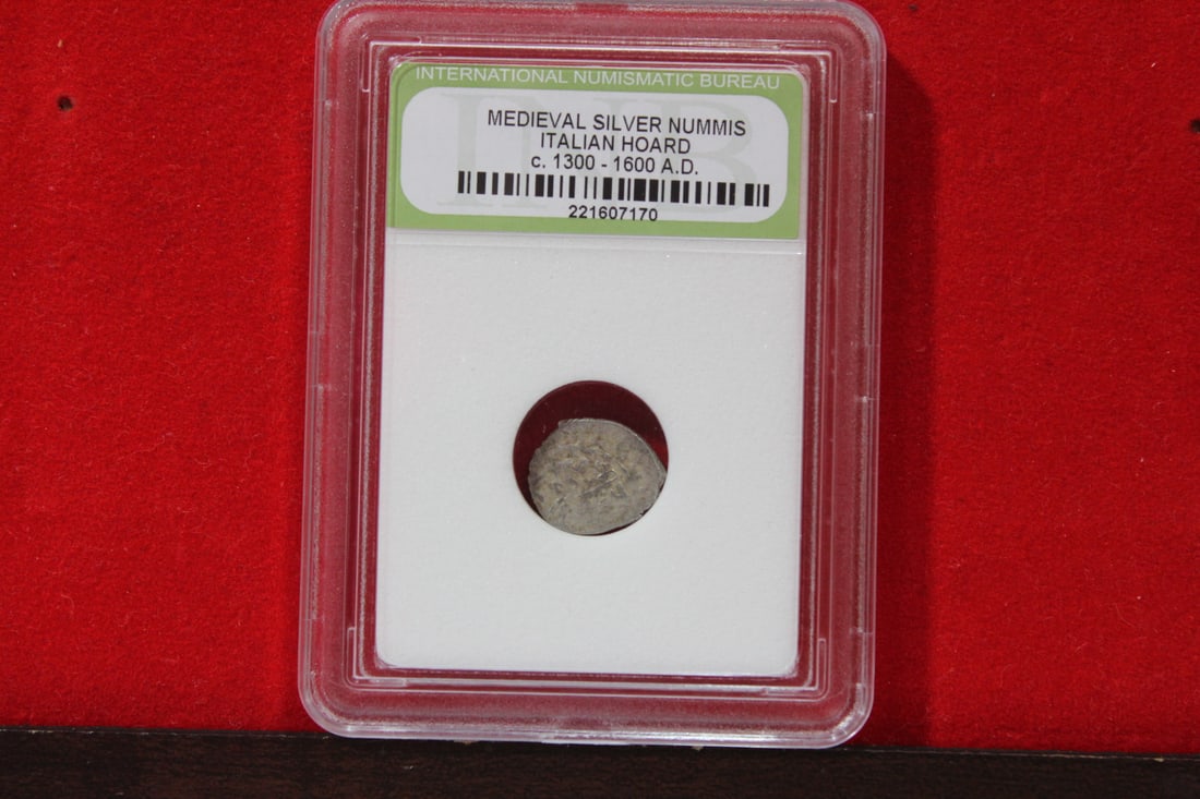 A Slabbed Medieval Silver Nummis: Italian Hoard - c.1300-1600 A.D.