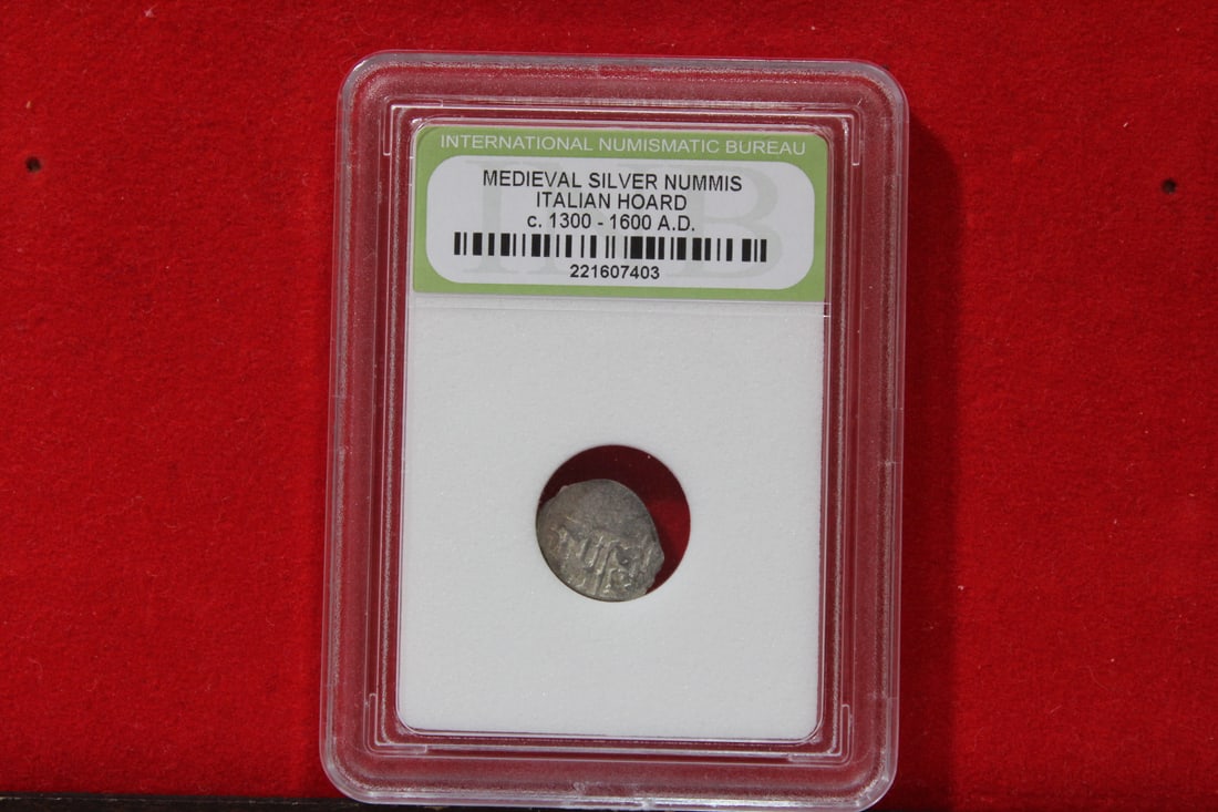 A Slabbed Medieval Silver Nummis: Italian Hoard - c.1300-1600 A.D.