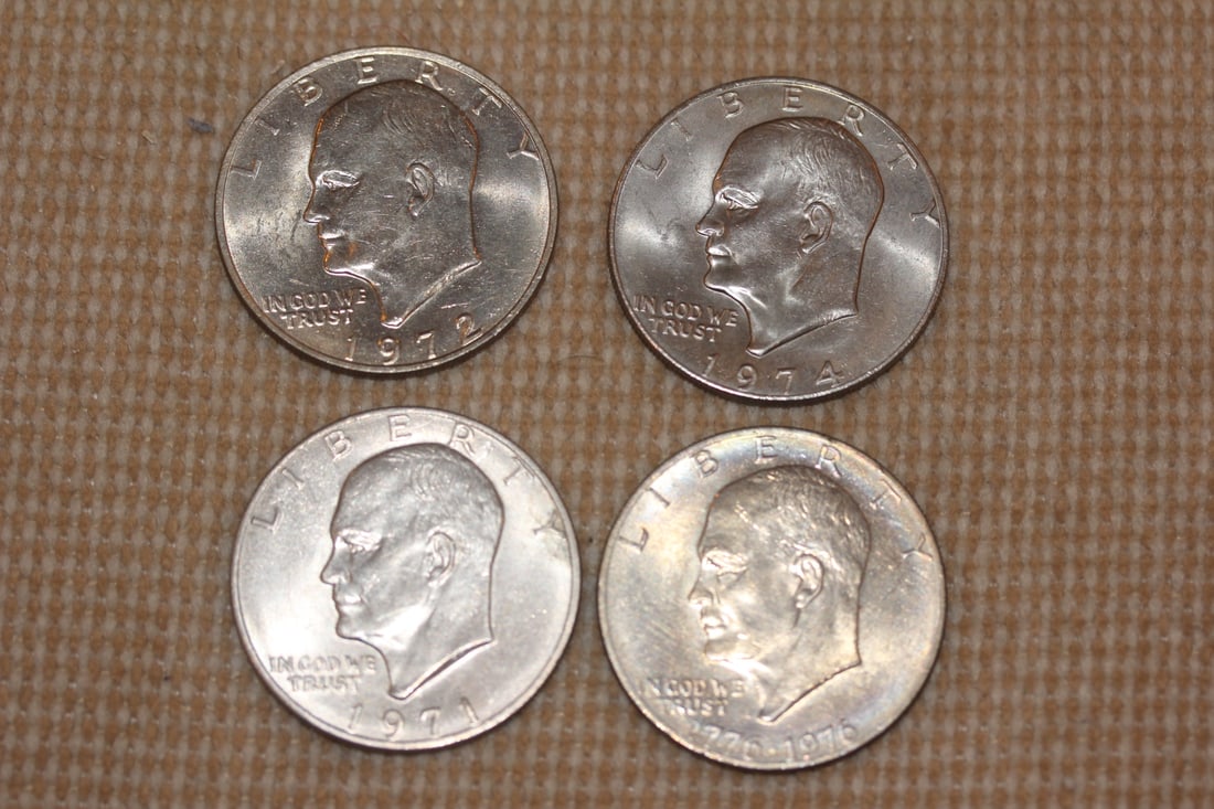 Lot of 4 Different Dates IKE Dollars: all clad