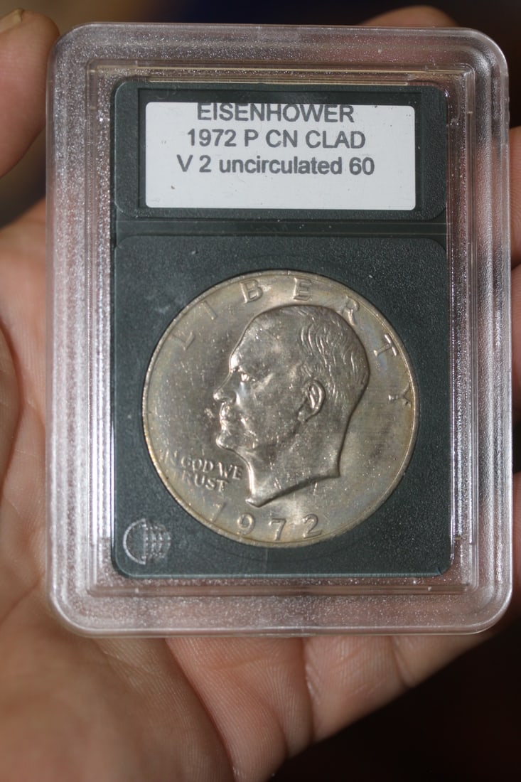 Slabbed, Graded Eisenhower V2 Coin: as shown on photos