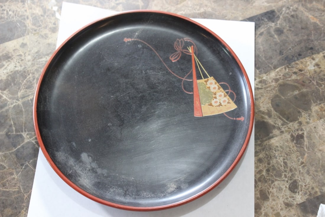 A Vintage Japanese Lacquer Tray/Plate