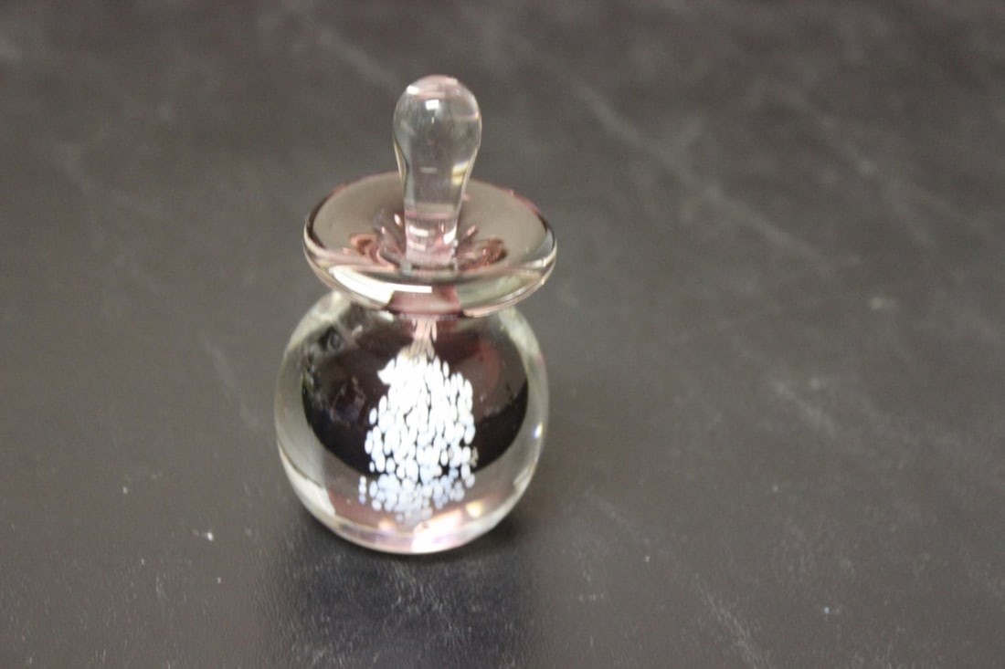 A Signed Hesse Parfume Bottle: 3 3/4" tall